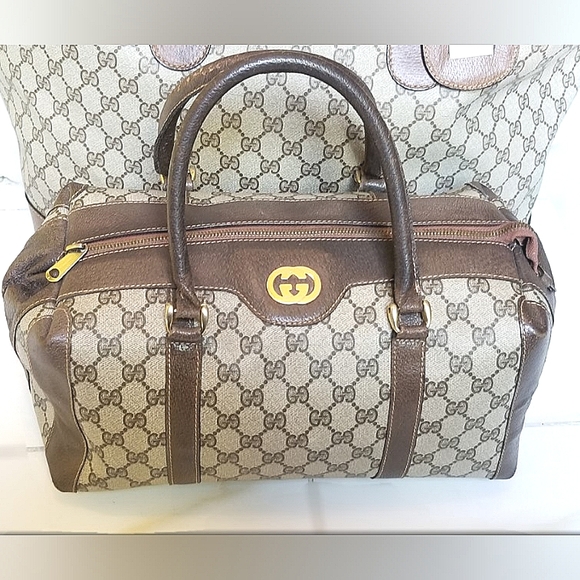 Auth Vintage Gucci train case and Boston handbag Set - Picture 10 of 16